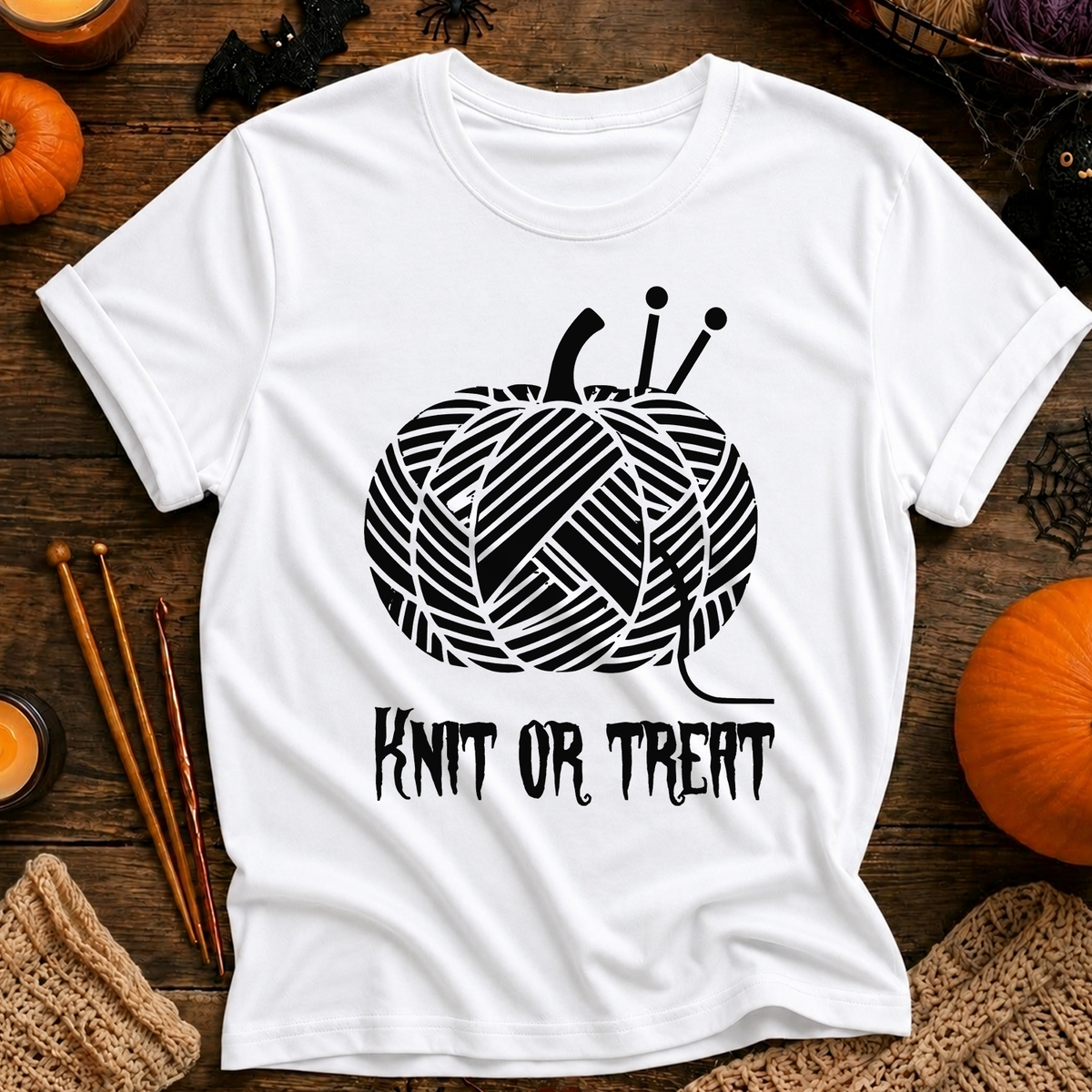 Knit or Treat Halloween T-Shirt