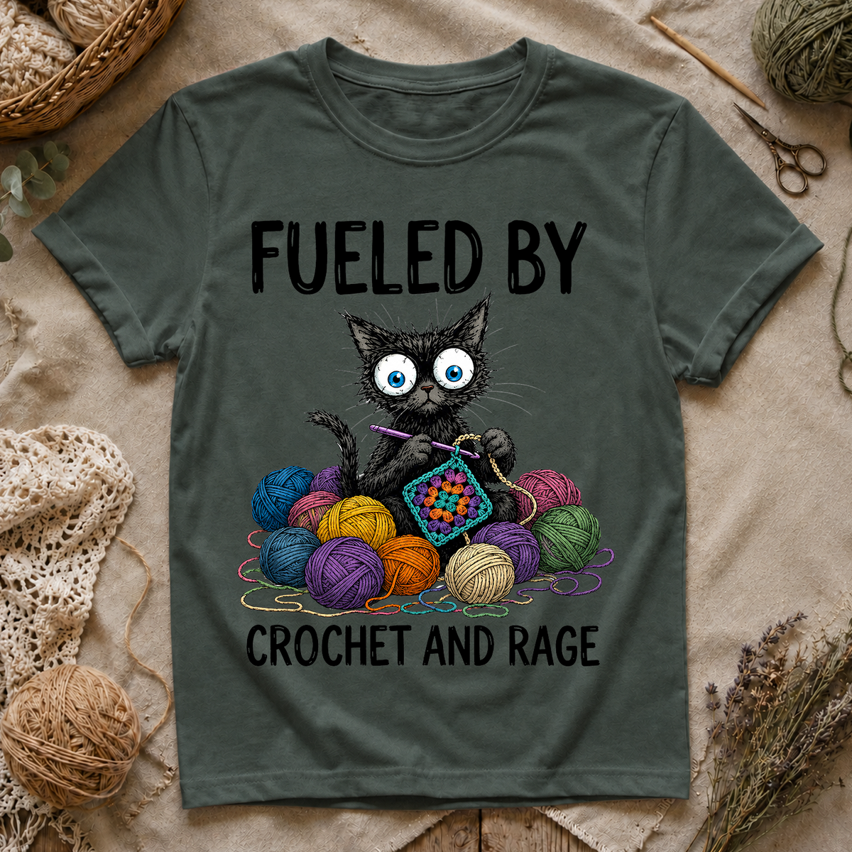 Fueled by Crochet and Rage T-Shirt