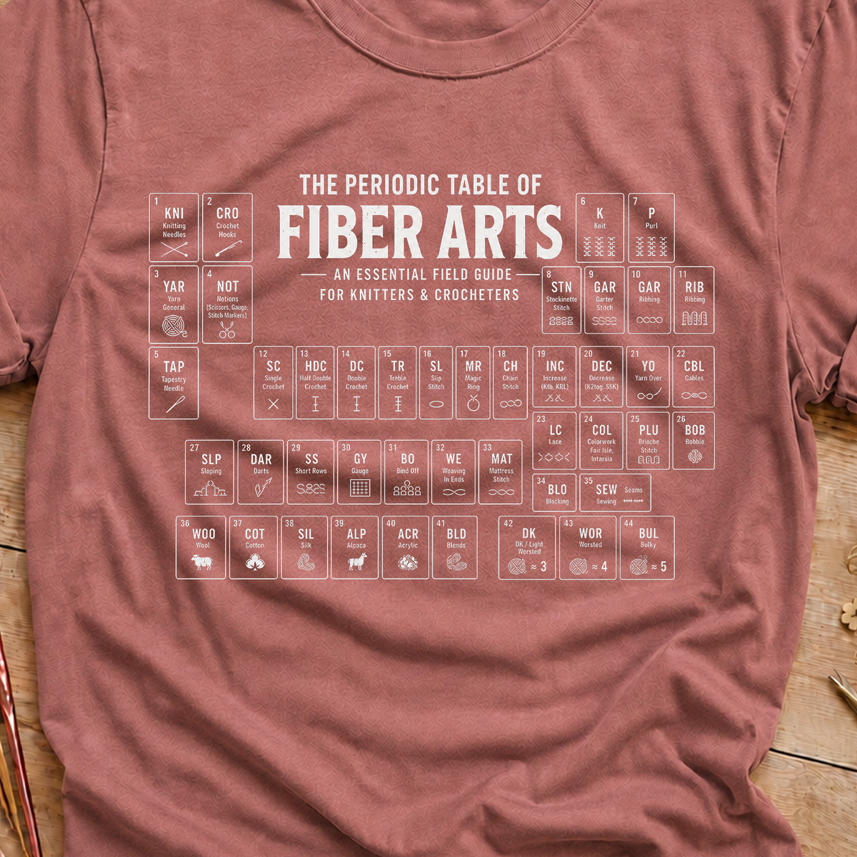 Fiber Arts Periodic Table T‑Shirt