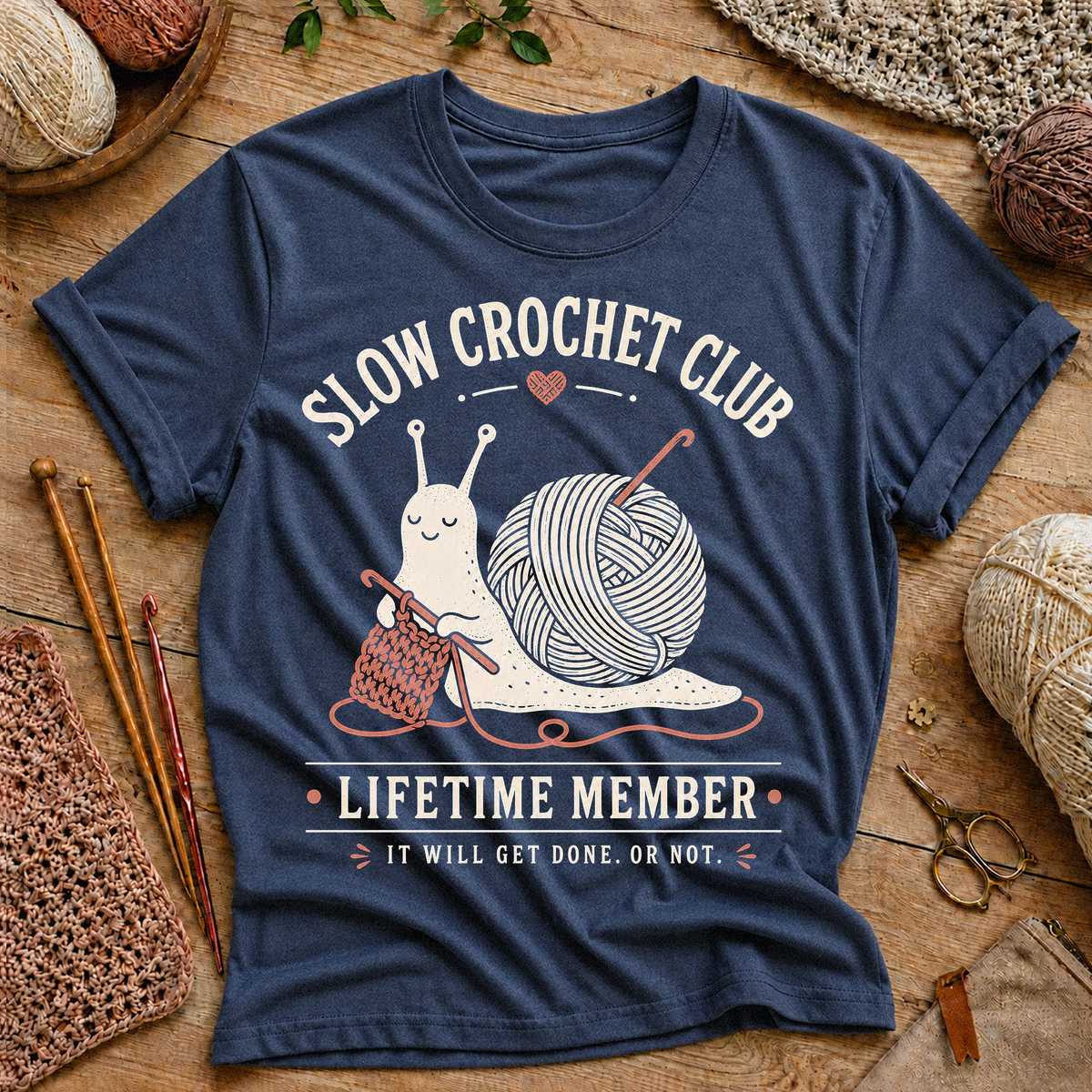 Slow Crochet Club T‑Shirt