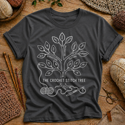 The Crochet Stitch Tree T-Shirt