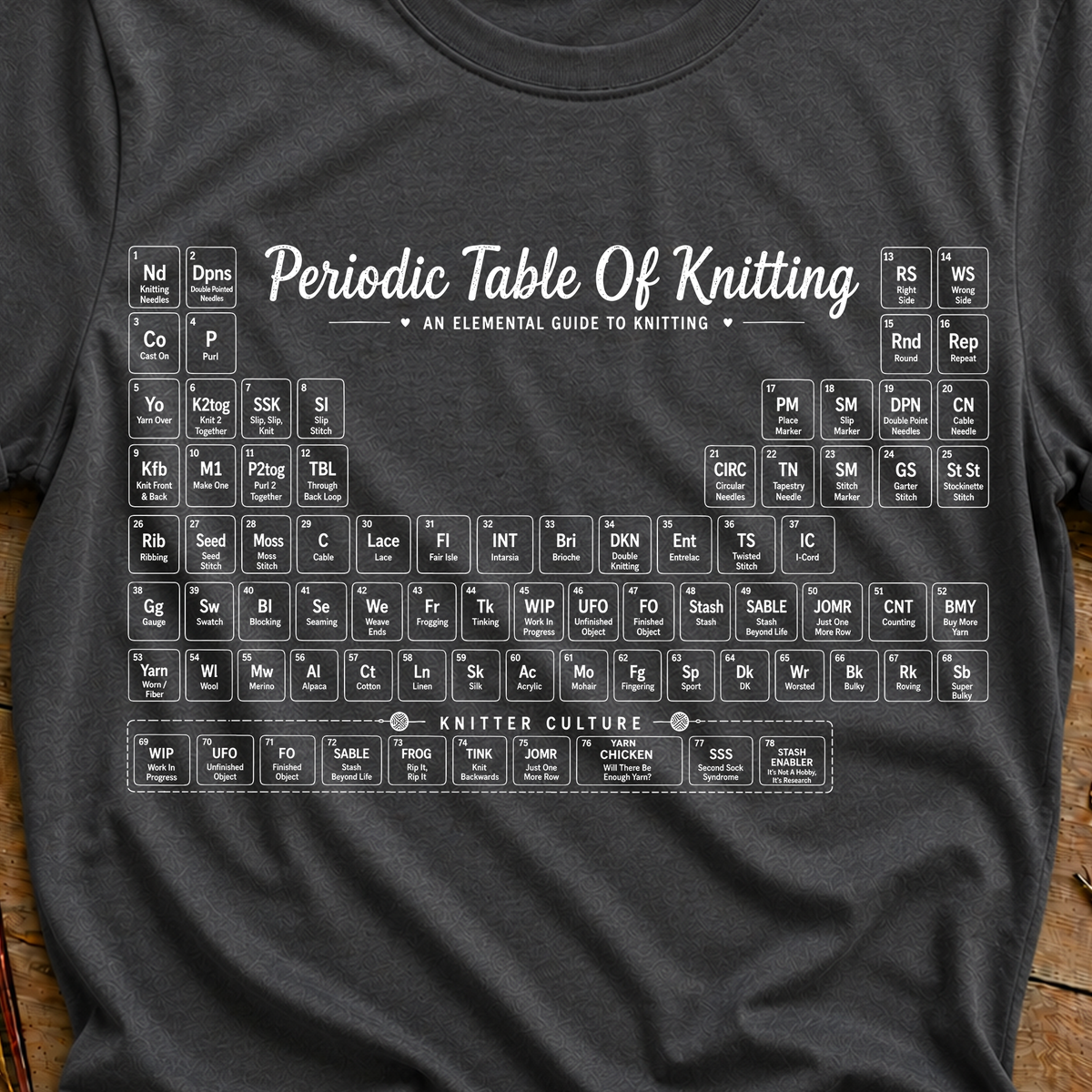Periodic Table Of Knitting T-Shirt