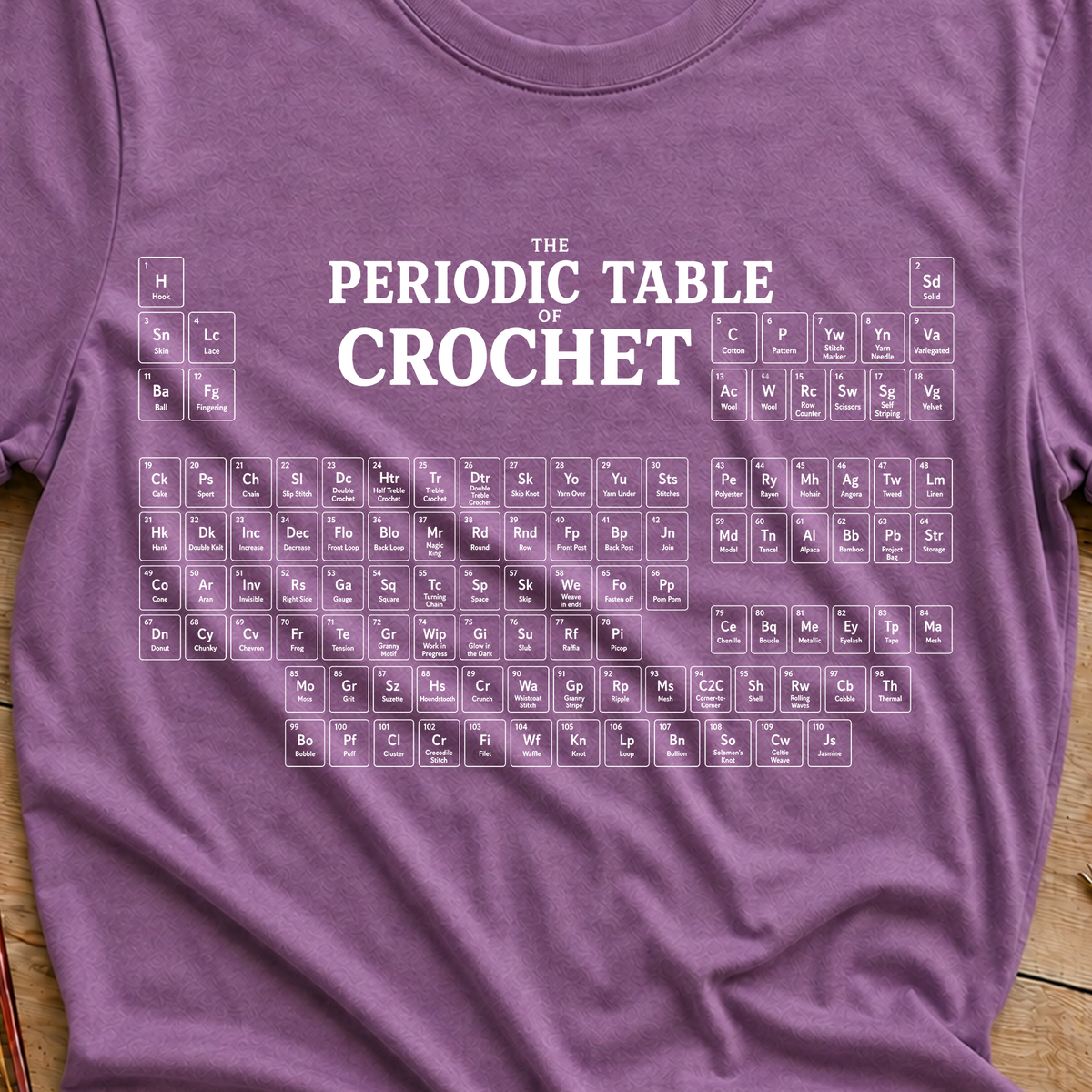 Periodic Table Crochet T‑Shirt