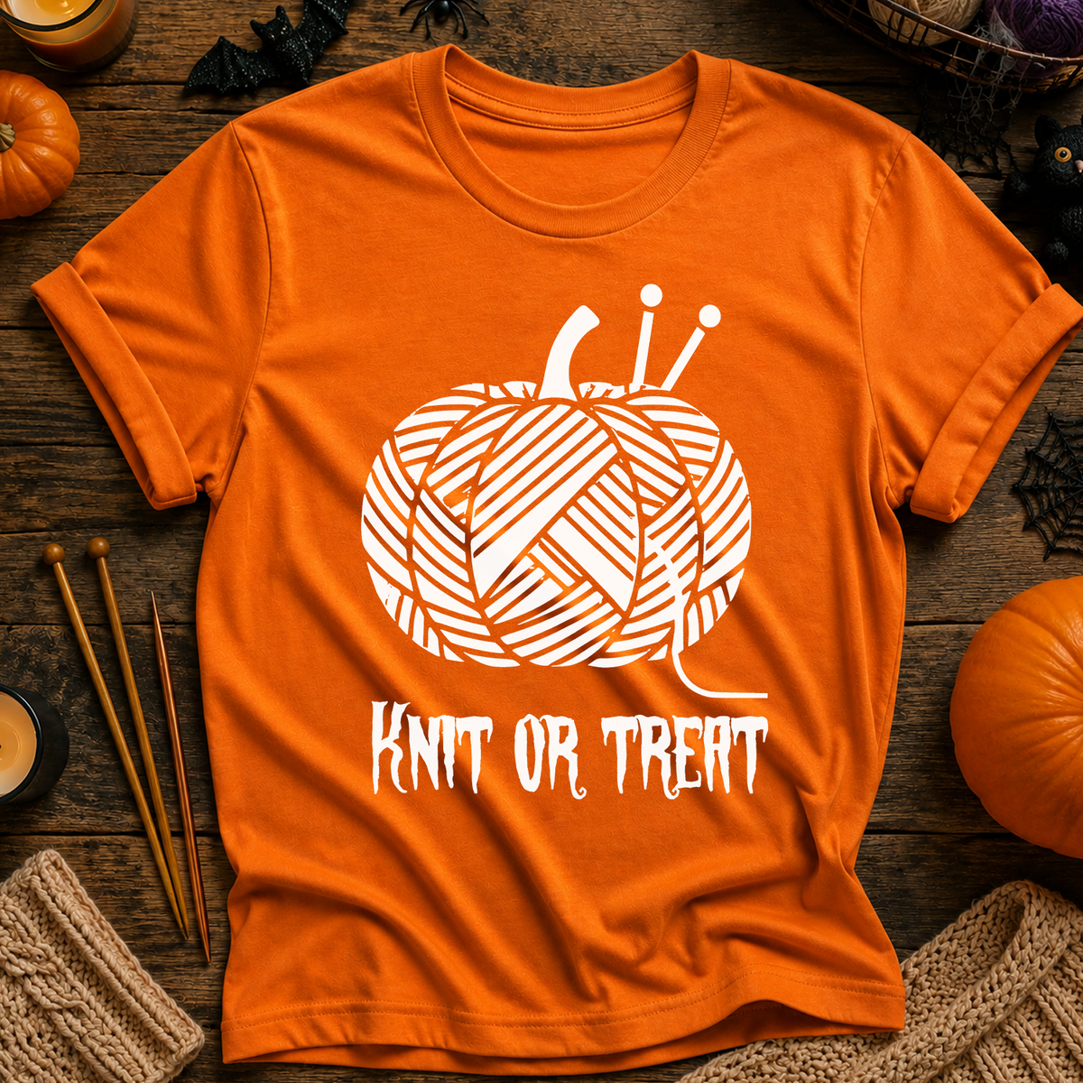 Knit or Treat Halloween T-Shirt