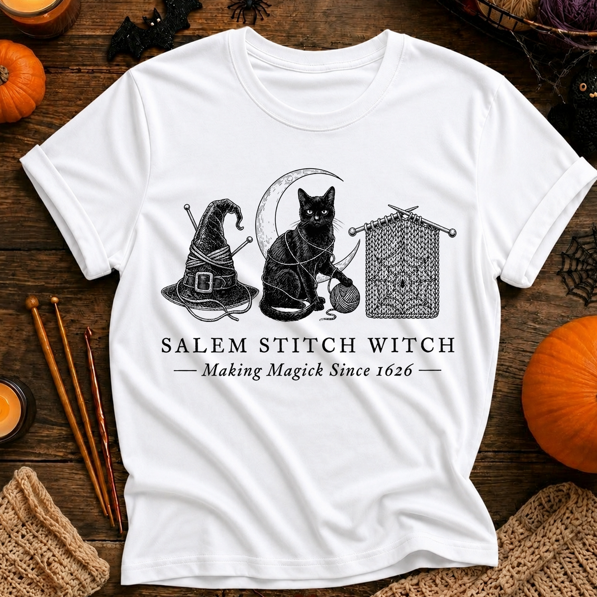 Salem Stitch Witch: Making Magick Since 1626 T-Shirt