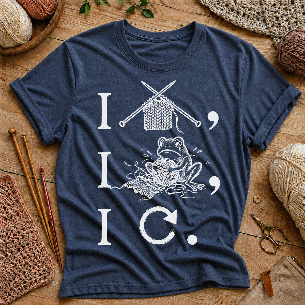 Knitting Frog T‑Shirt