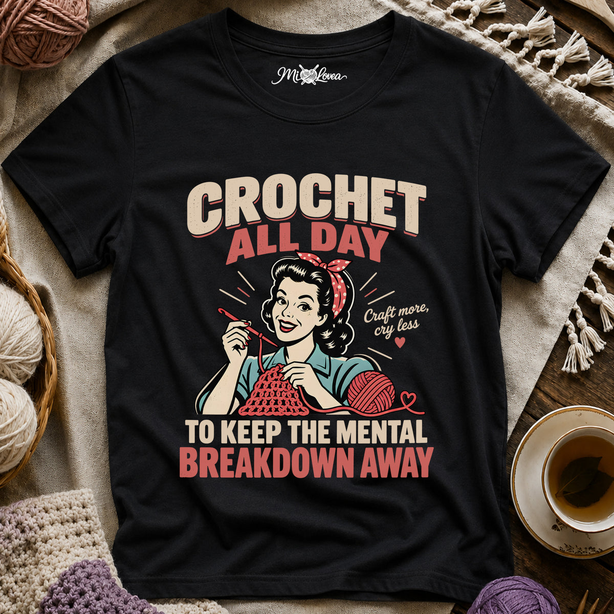 Crochet All Day T‑Shirt
