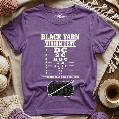 Black Yarn Vision Test T-Shirt