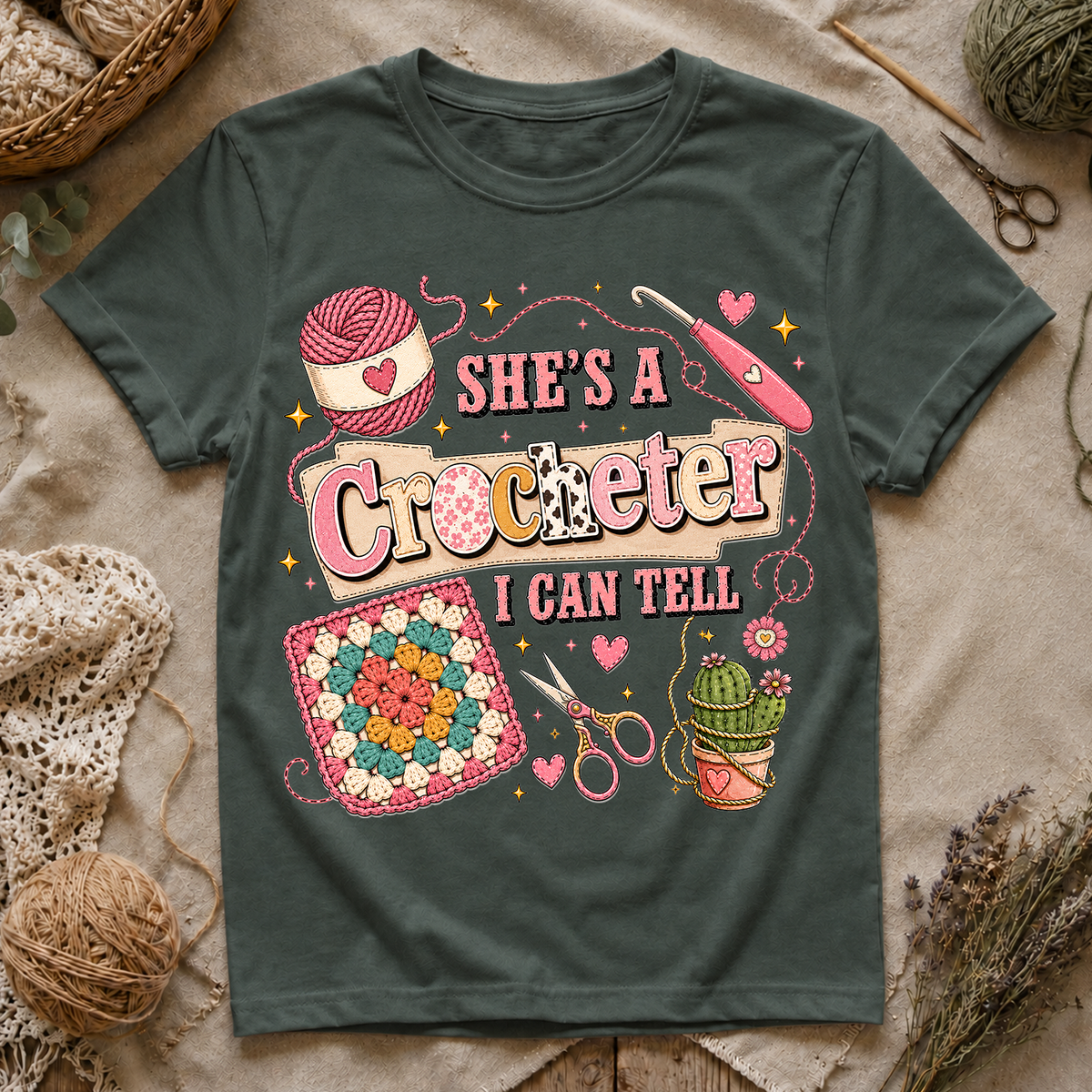 She's A Crocheter I Can Tell T‑Shirt