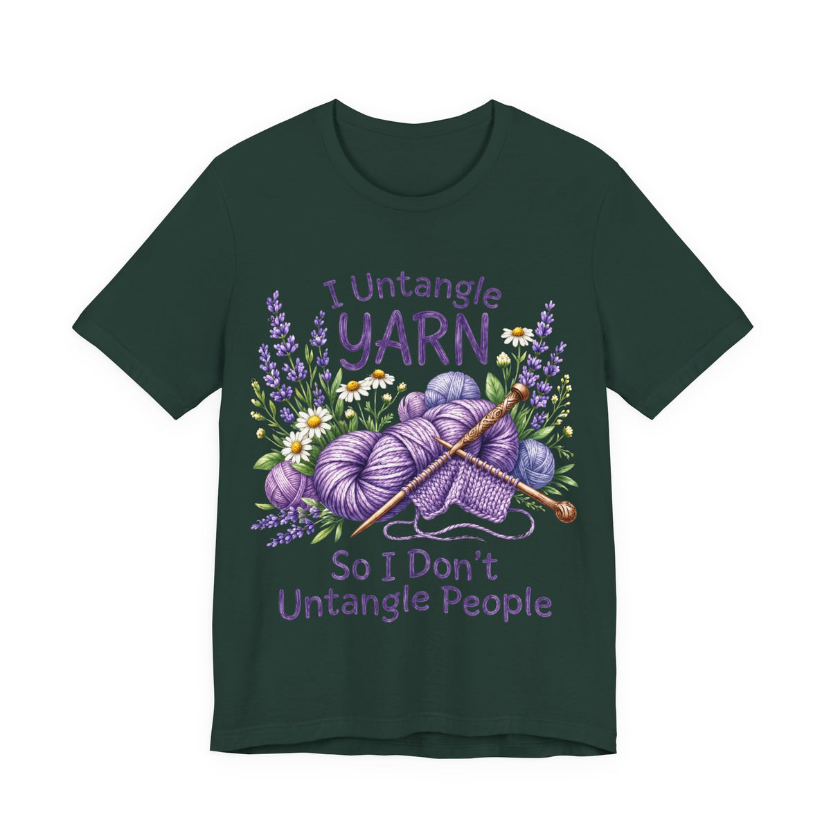 I Untangle Yarn So I Don’t Untangle People T‑Shirt