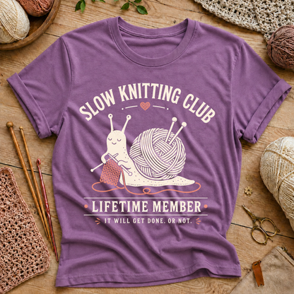 Slow Knitting Club Lifetime Member T-Shirt