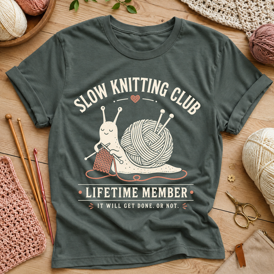 Slow Knitting Club Lifetime Member T-Shirt