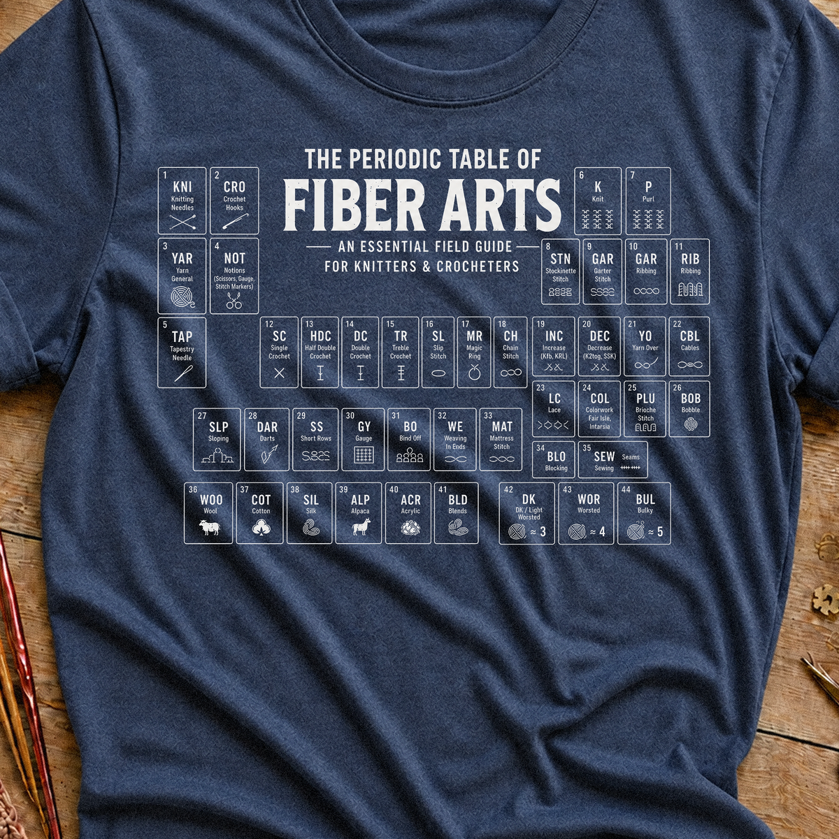 Fiber Arts Periodic Table T‑Shirt